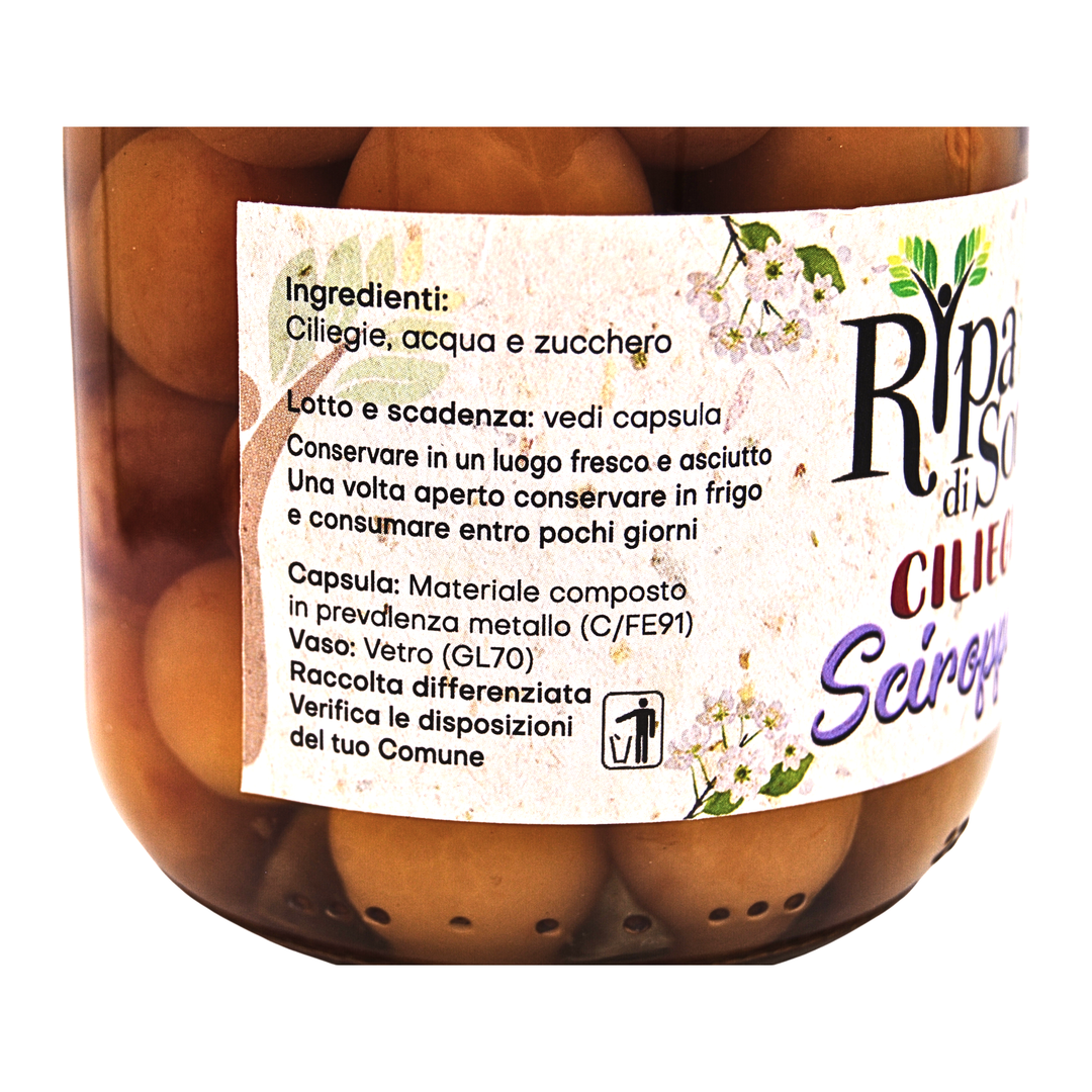 Ciliegie Sciroppate varietà Gold - 500 gr. Modena Food Boutique