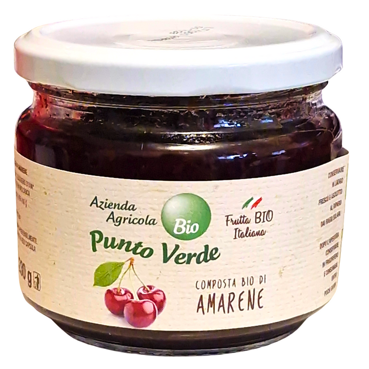 Composta di amarene bio in vaso di vetro