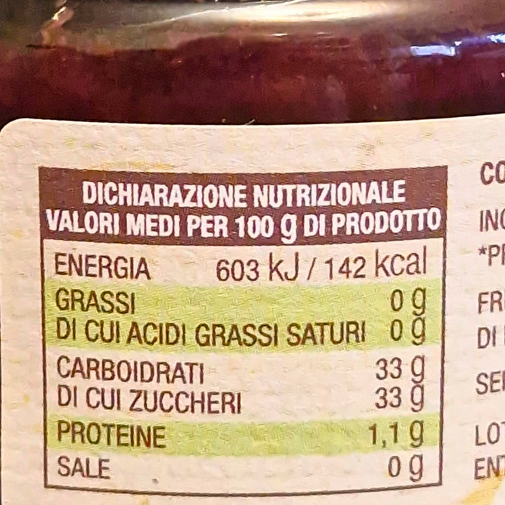Composta Bio di Amarene dolcificata con zucchero d'uva - 230 gr.