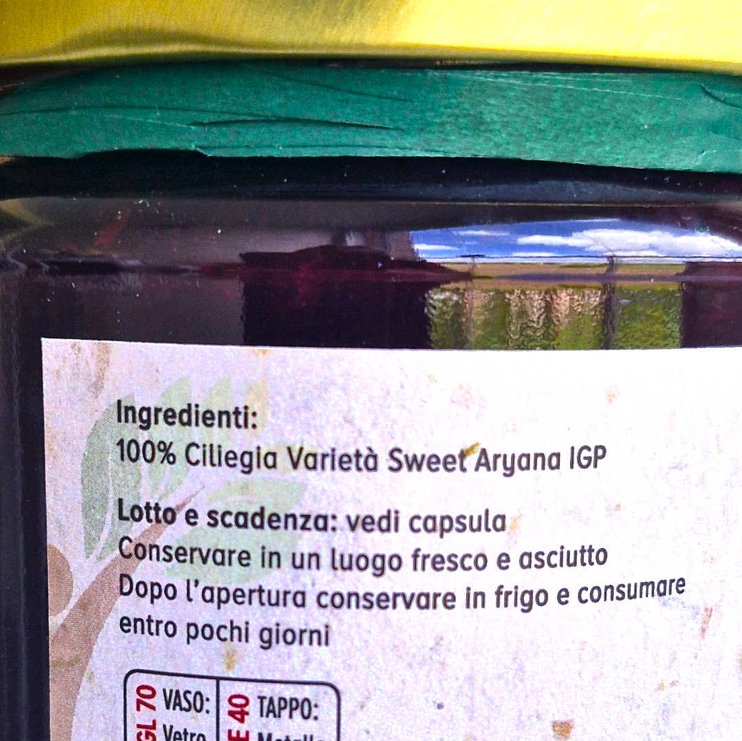 Composta di Ciliegia Sweet Aryana - 320 gr. SENZA ZUCCHERI AGGIUNTI