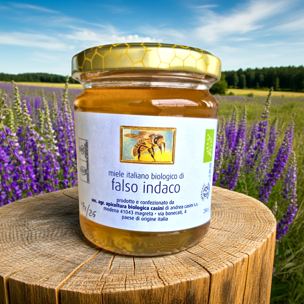 Miele Biologico grezzo di Falso Indaco