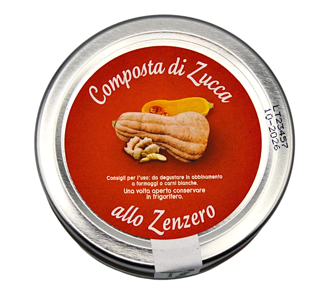 Zucca allo Zenzero con Scorze di Arancia - Composta Biologica - Prodotto Gourmet Modena Food Boutique